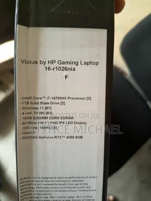 New Laptop HP Victus 16 16GB Intel Core I7 SSD 1T