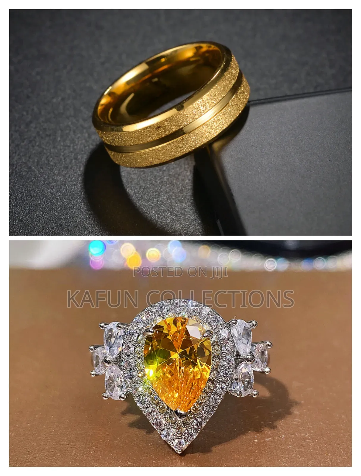 High Quality Steel and Sterling Couples Engagement Ring