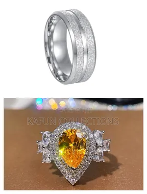 High Quality Steel and Sterling Couples Engagement Ring