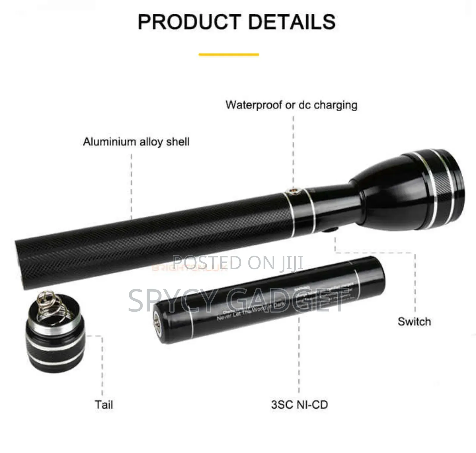 Long Distance CC-70 Tactical LED Rechargeable Flashlight