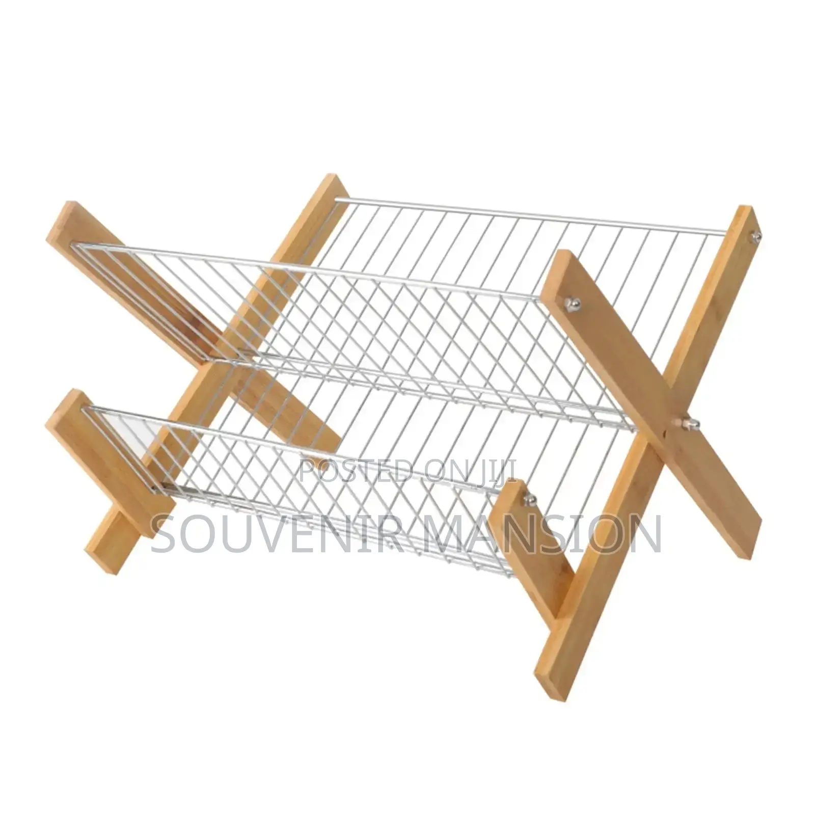 X Shape Bamboo Dish Rack