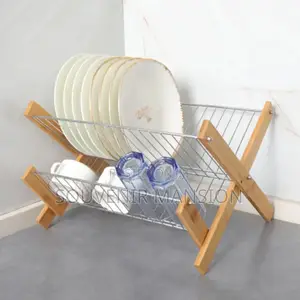 X Shape Bamboo Dish Rack
