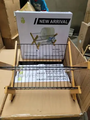 X Shape Bamboo Dish Rack