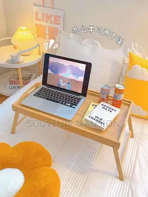 Foldable Bamboo Bed Laptop Table