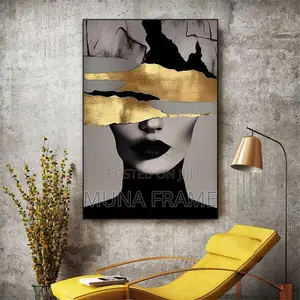 Abstract Face Scratch Canvas Print