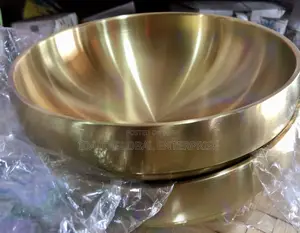 Golden Insulated Soup Bowl