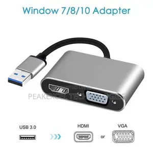 Photo - USB 3.0 to HDMI / VGA, 2 in 1 Converter Adapter