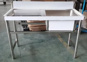 Commercial Stainless Steel Single Bowl Sink With Side Table