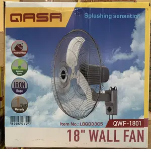 QASA 18 Inches Wall Fan With Iron Blade.