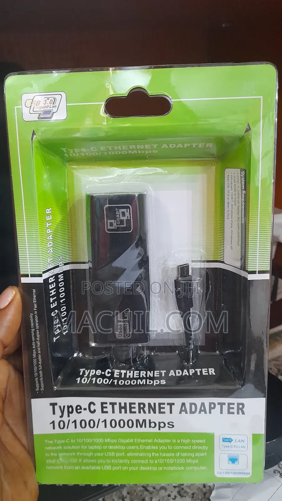 TYPE-C Ethernet Adapter 10/100/1000