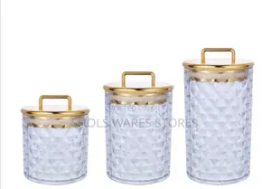 Gold-plated Candy Storage Jar With Lid