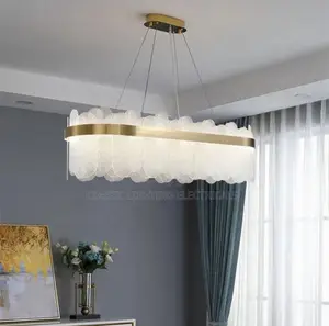 Living Room Pendant Light French Luxury Crystal Glass Light