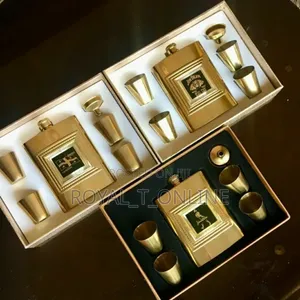 6pcs Hip Flask With Cups Funnel in Abuja.Gift Set for Men