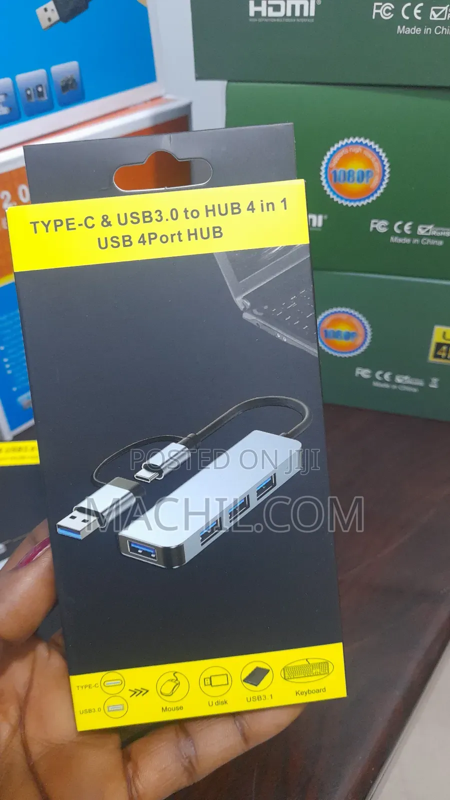 Type-C USB 3.0 to Hub 4 in 1 USB 4port Hub