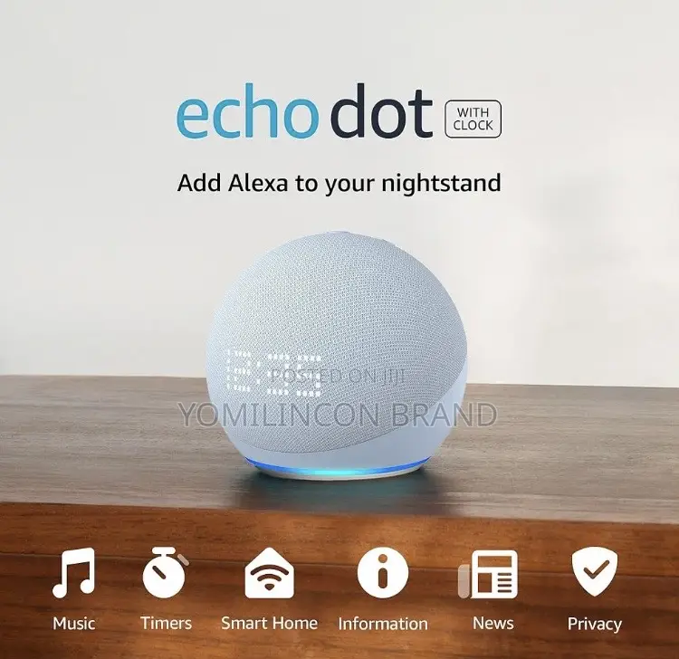 Amazon Echo Dot (5th Gen) With Clock | Compact Smart Speaker