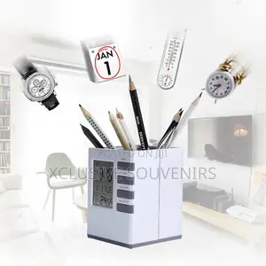 LCD Screen Display Pen Holder With Digital Calendar