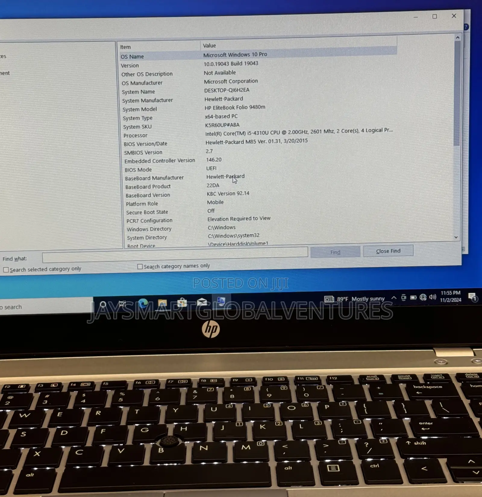 Laptop HP EliteBook Folio 9480M 8GB Intel Core i5 HDD 500GB
