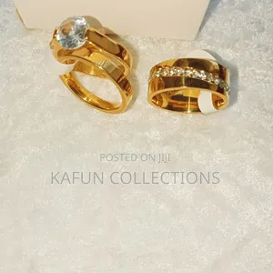 Non-Fading Steel Couple's Ring Set