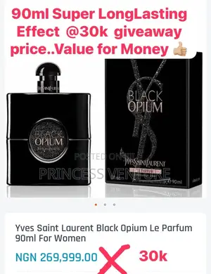 YSL Black Opium With Super Longlasting Effect
