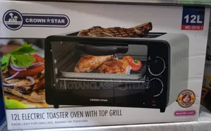 Crown Star Electric Toaster Oven With Top Grill 12litres