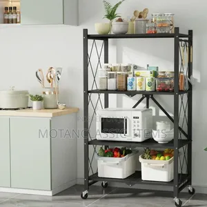 4 Layer Multifunctional Kitchen Storage Rack With Wheels