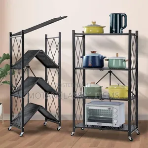 4 Layer Multifunctional Kitchen Storage Rack With Wheels