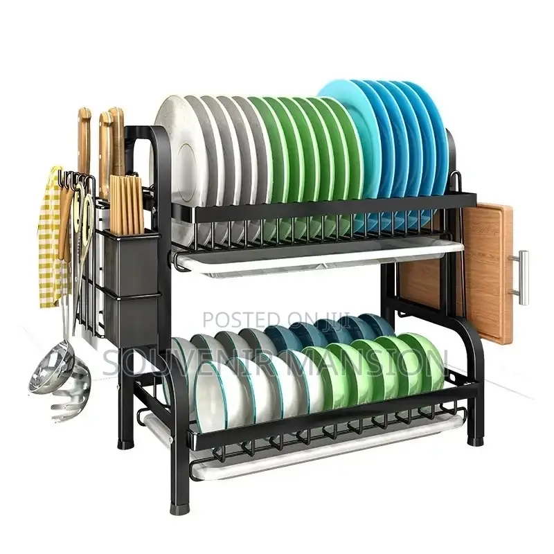 2 Layer Kitchen Plate Rack