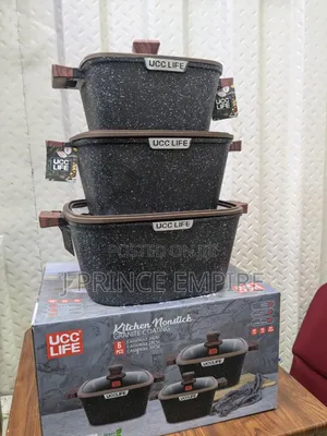 Die-Casting 6 PLS Cookware Set With Granite Coating