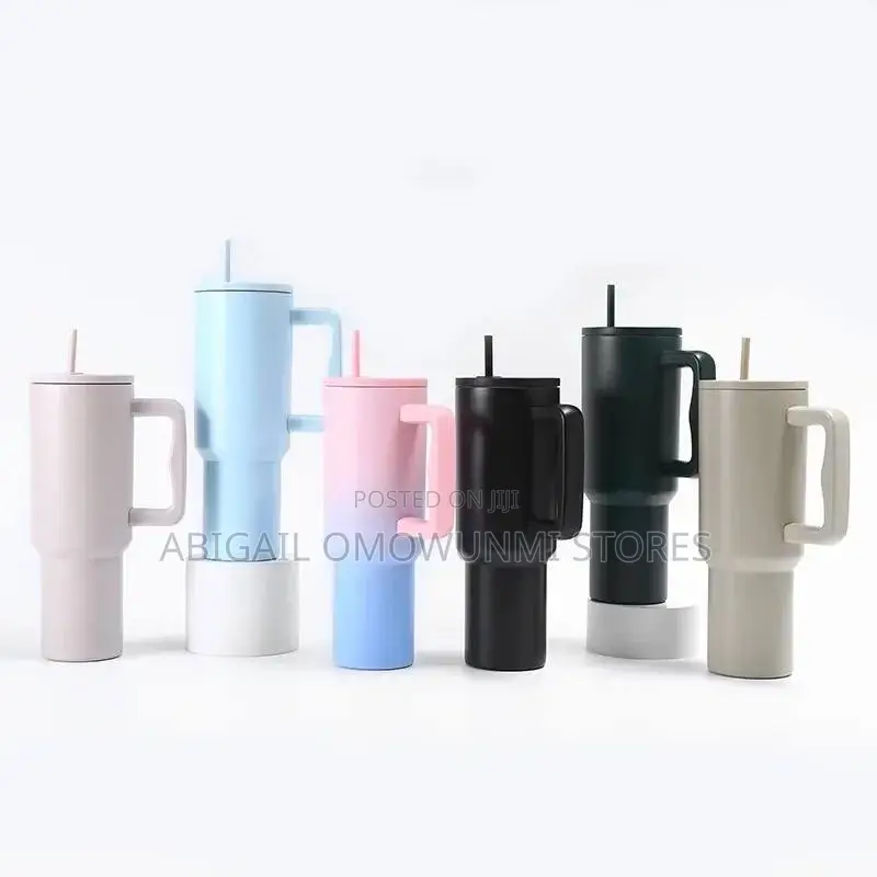 New 40oz Thumbler With Handle Vacuum Mug