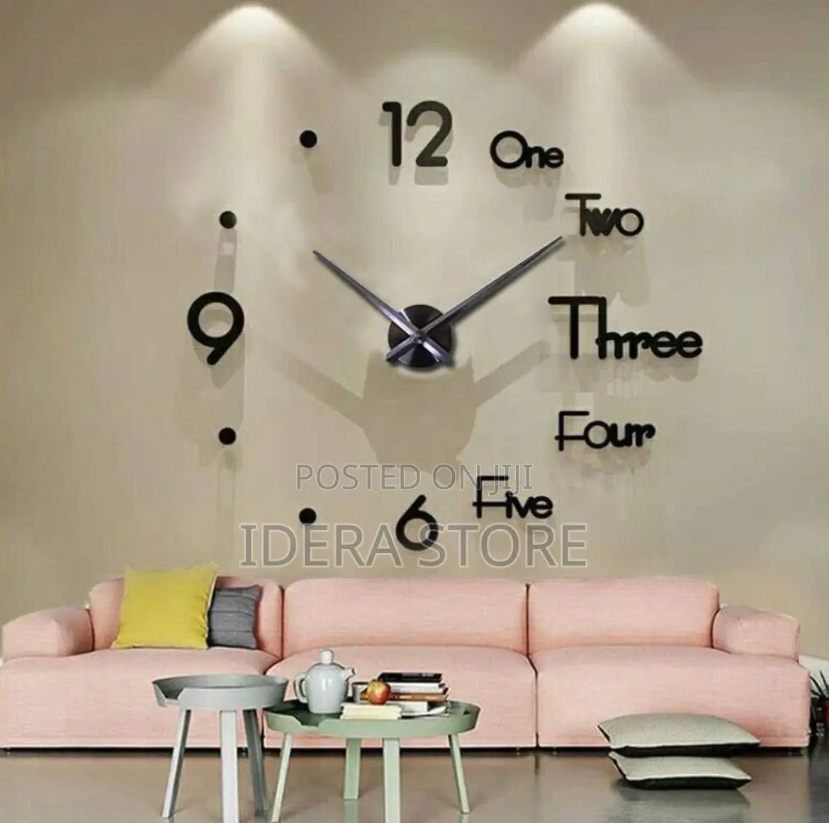 3D WALL CLOCK (Adhesive DIY Acrylic Wall Clock)