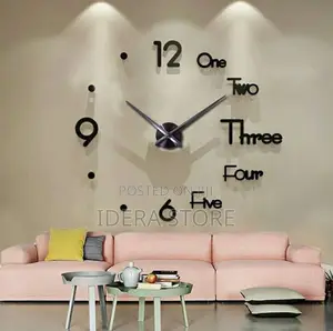 3D WALL CLOCK (Adhesive DIY Acrylic Wall Clock)
