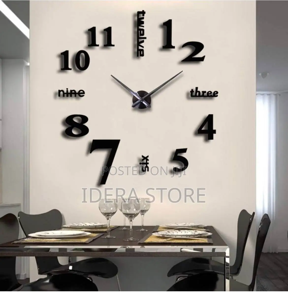 3D WALL CLOCK (Adhesive DIY Acrylic Wall Clock)