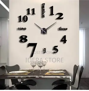 3D WALL CLOCK (Adhesive DIY Acrylic Wall Clock)