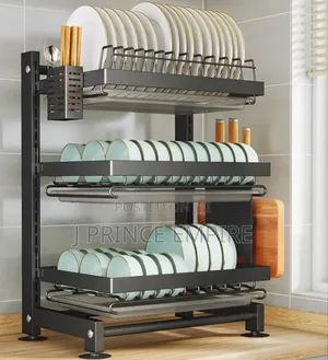 Hanging Dish Drainer With Drip Tray Cup Holder, Dish Rack / Utensil