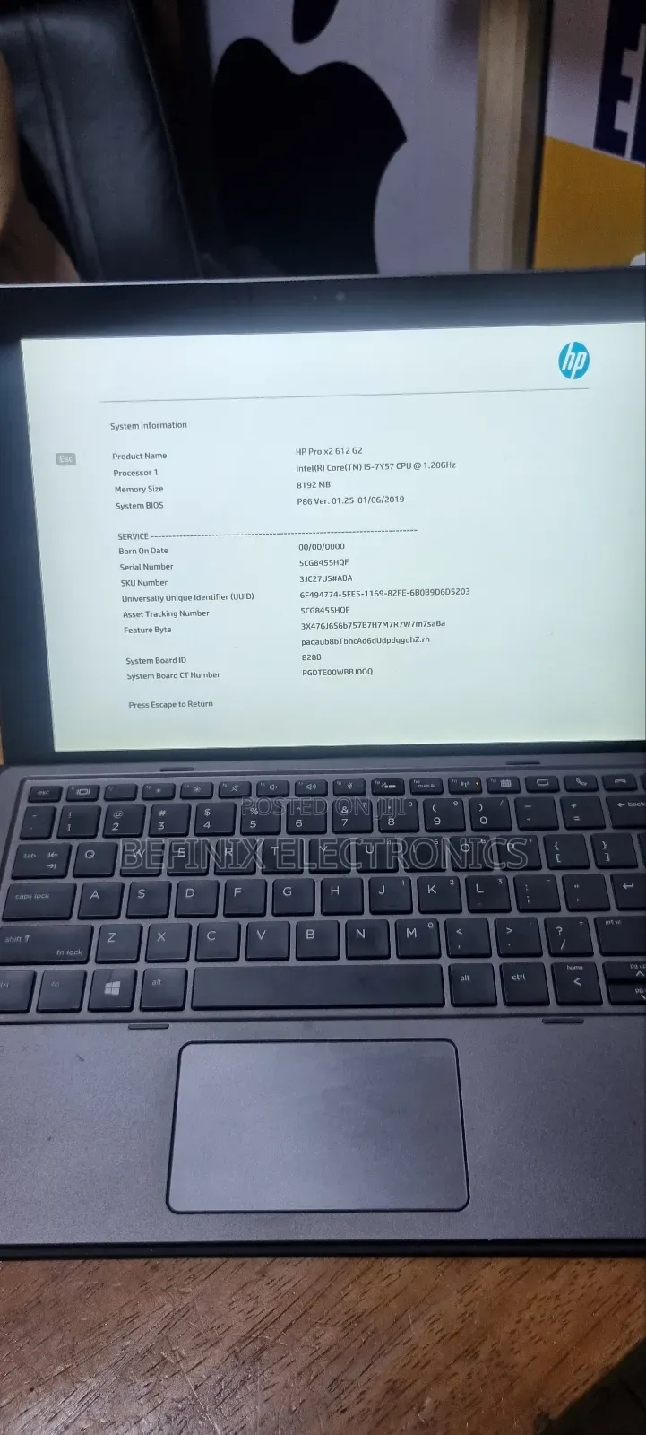 Laptop HP Pro X2 612 G2 8GB Intel Core I5 SSD 256GB