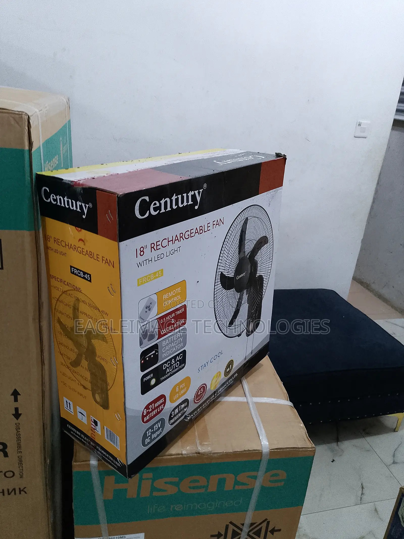 Solid Quality 18'' Century Rechargeable Fan(Frcb-45)