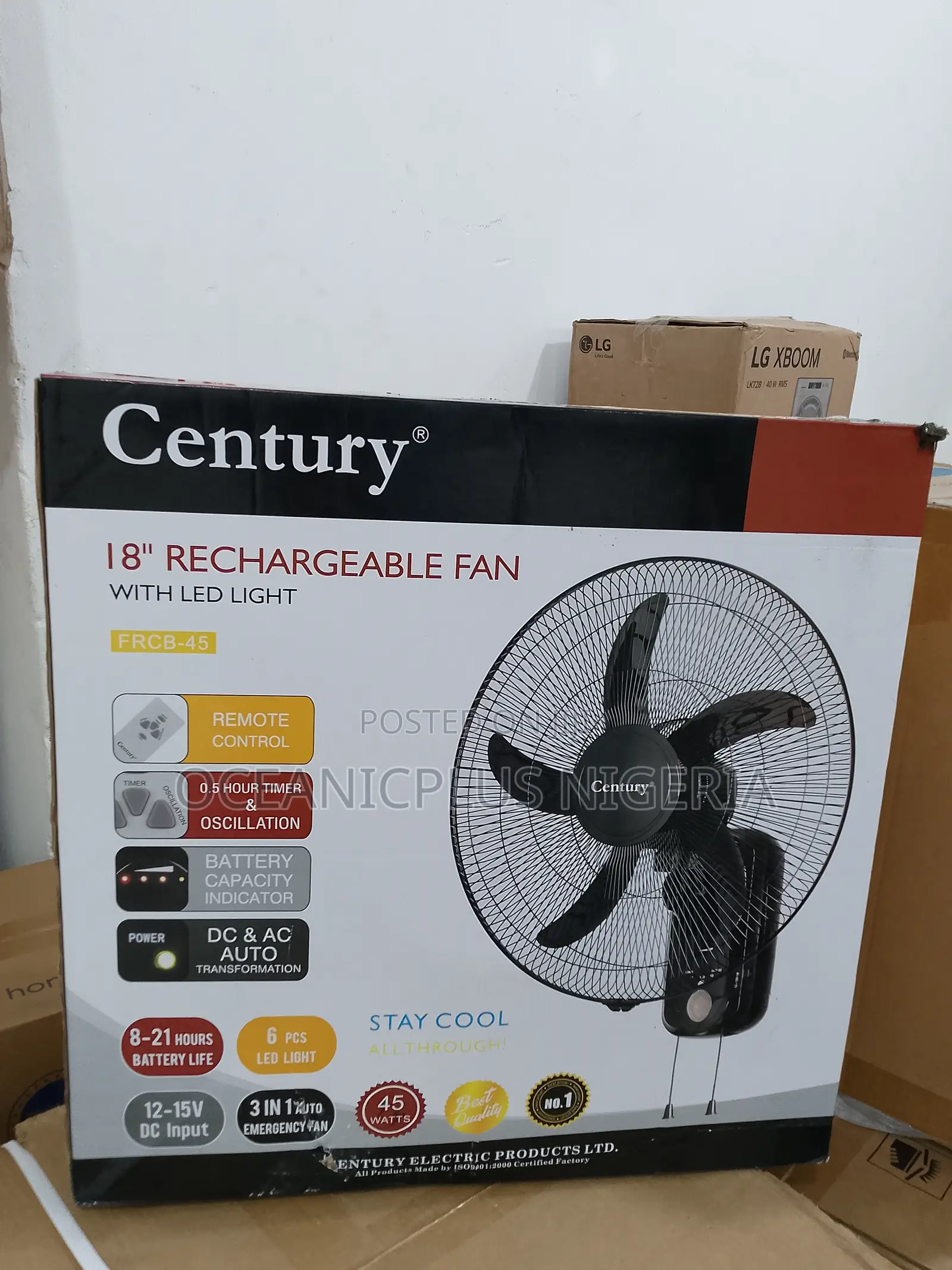 Super Power=18inches Rechargeable Fan
