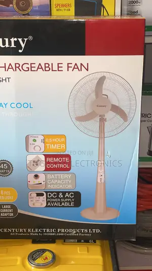 Century 18 Inch Rechargeable Standing Fan