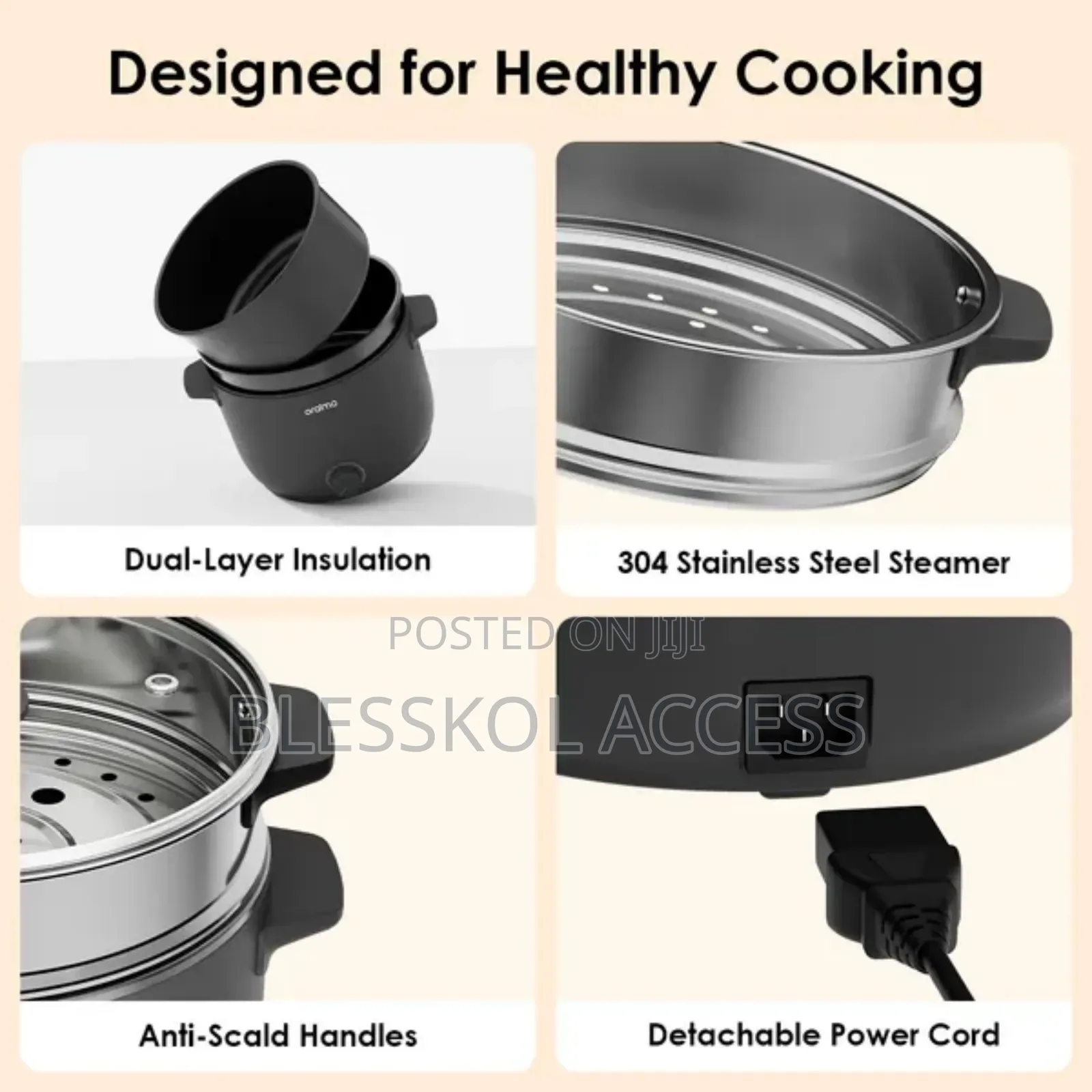 Oraimo Smartcooker 1000w 3l Electric Cooker