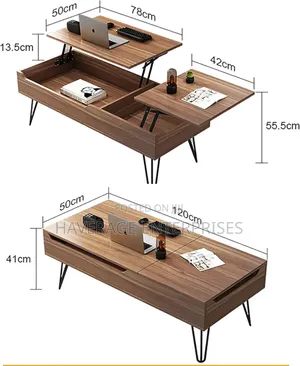 Wood Lift Top Coffee Table With Adjustable Compartment