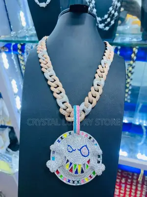 High End Cuban Cubic Zirconia Necklace and Pendant