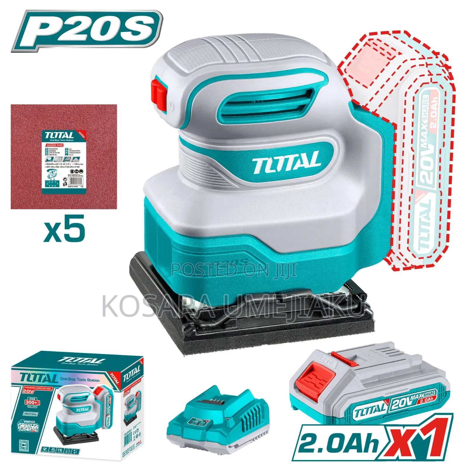 Total Cordless Sheet Sander 20v