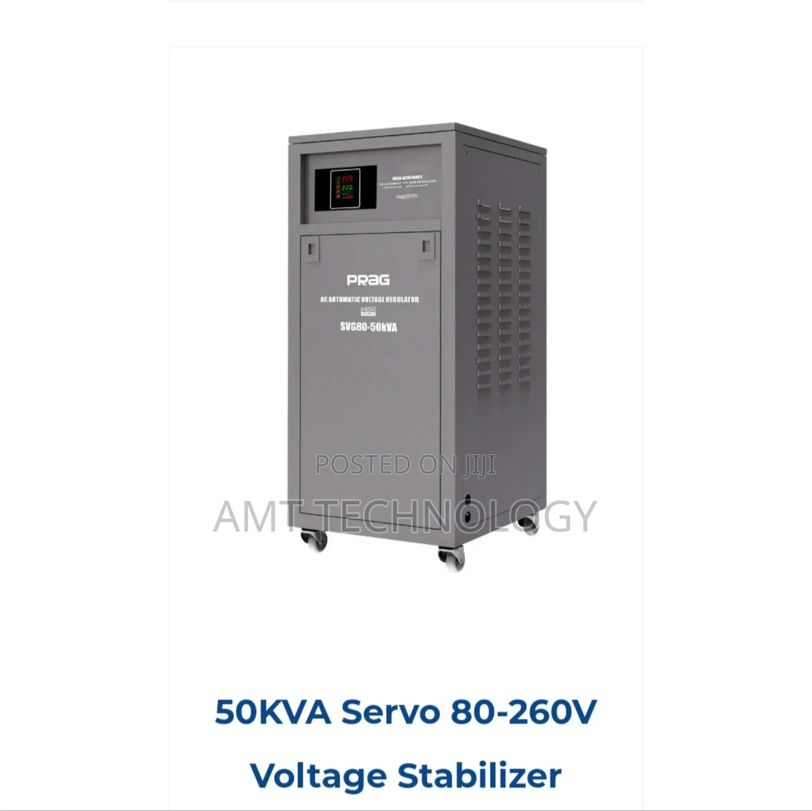 50kva Prag Servo Stabilizer 80v-260v