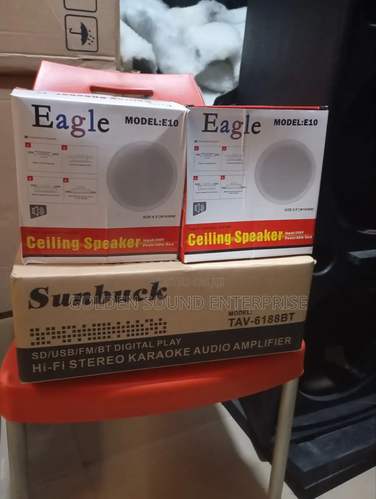 Egale Ceiling Speaker E10 With the Amplifier Stereo