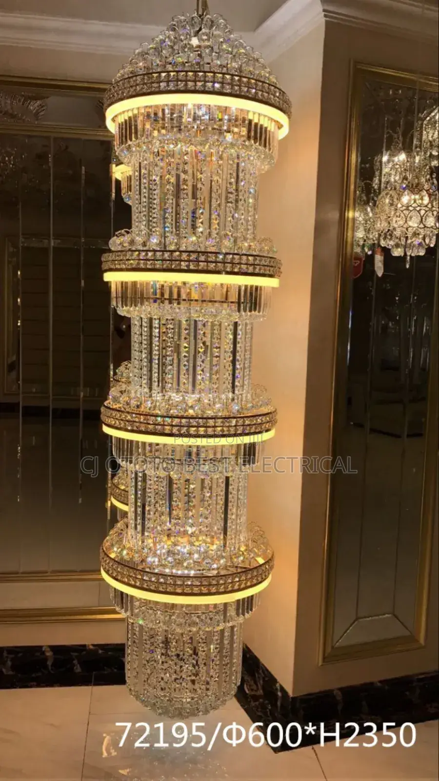 Big Crystal Chandelier Light for Ur Staircase Open Parlor