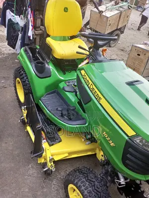 Driving Lawnmower