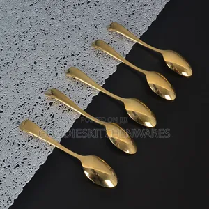 Gold Spoon Six Pieces (6) PCS Eating Spoon
