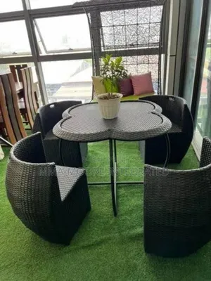Outdoor Chairs and Table Set by 4