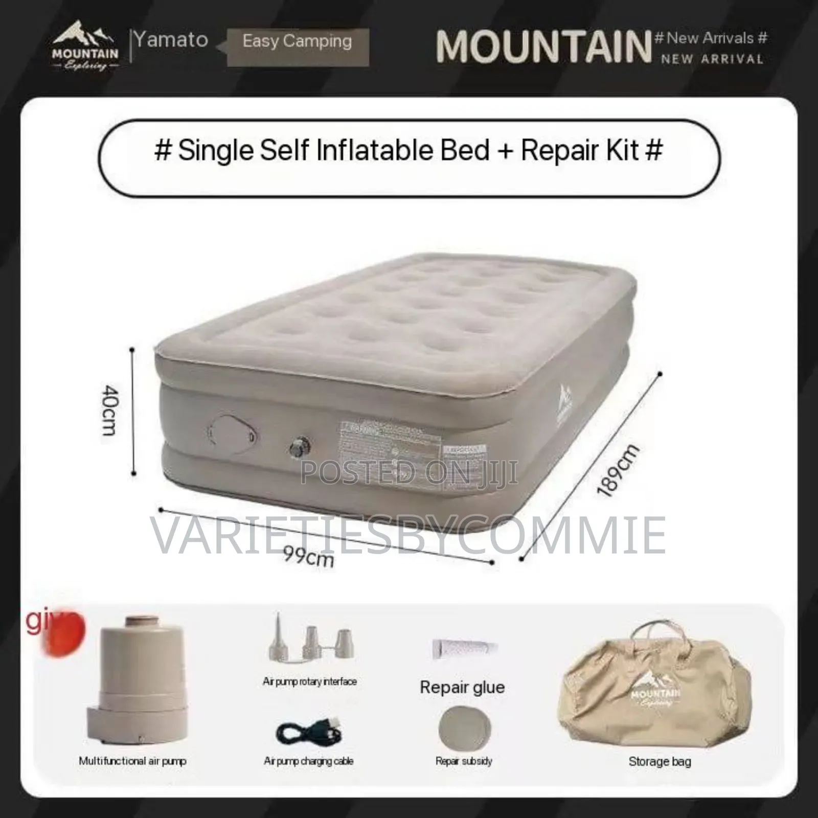 Automatic Self Inflatable Bed/Mattress With Pillow