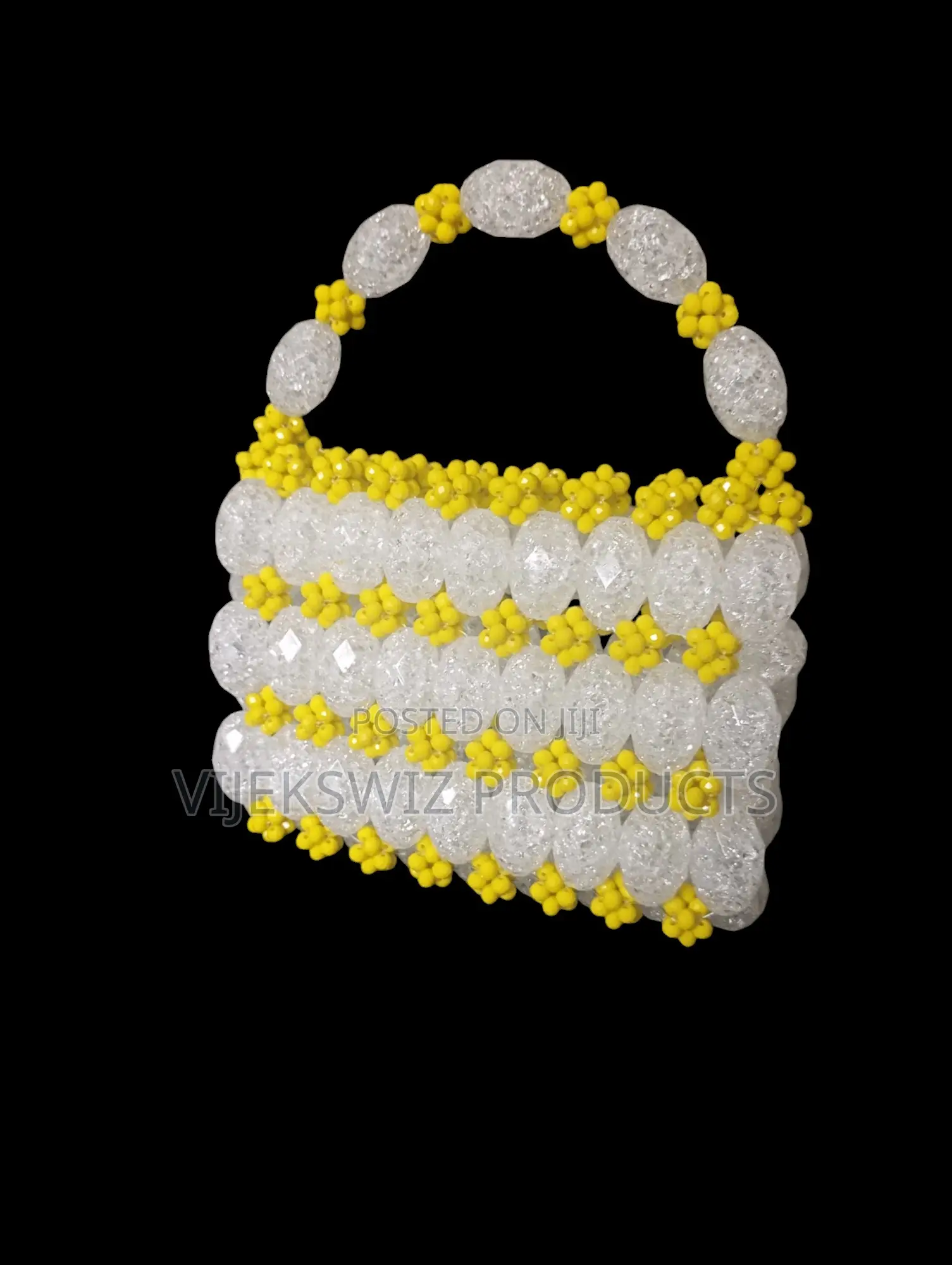 Crystal Stone Beaded Handbag